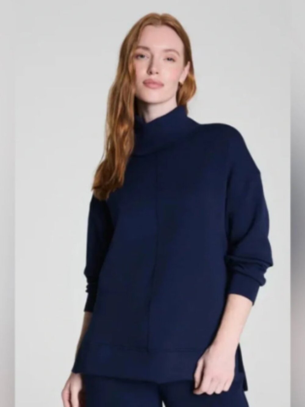 Spanx Turtleneck Tunic Navy Large - Like New